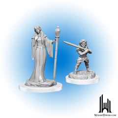 Critical Role Unpainted Miniatures: Female Wizard/Holy Warrior